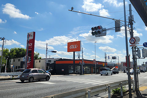 越谷方面から道案内